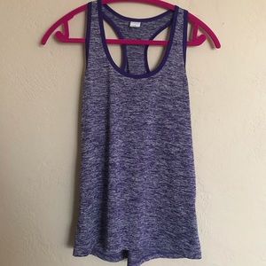 Purple Heathered Workout Top